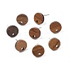 Walnut Wood Stud Earring Findings LS-X-MAK-N033-008A-2