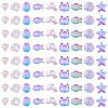 90Pcs 9 Styles Transparent Spray Painted Glass Beads GLAA-BM0001-02A-7
