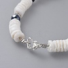 Heishi Beads Beaded Bracelets BJEW-JB04747-05-3