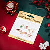8Pcs 8 Styles Christmas Themed Real 18K Gold Plated Brass Enamel Charms KK-BBC0014-99-6