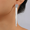 Alloy Tassel Flower Dangle Earrings for Women FF6699-1