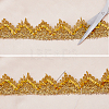 13M Sequin Polyester Wavy Lace Ribbon OCOR-WH0090-037B-4