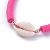 Handmade Polymer Clay Heishi Beads Braided Beaded Necklaces NJEW-JN02724-02-3