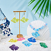 36Pcs 6 Colors Transparent Acrylic Pendants MACR-SC0001-64-4