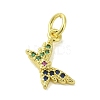 Real 18K Gold Plated Brass Pave Cubic Zirconia Pendants KK-M283-11Q-02-2