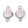 Brass Pave Cubic Zirconia Connector Charms KK-H078-06P-03-1