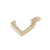 Rack Plating Brass Micro Pave Clear Cubic Zirconia Pendants KK-A224-03K-G-2