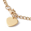 Rose & Heart & Strawberry Alloy Enamel Charm Bracelet with 304 Stainless Steel Chains for Valentine's Day BJEW-JB09545-3