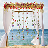 6Pcs Silk Cloth Artificial Floating Flower Curtain for Home Wedding Decor AJEW-UN0003-06-3