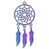 Rainbow Color Alloy Big Pendants FEAT-PW0001-107A-1