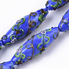 Handmade Gold Sand Lampwork Beads Strands LAMP-T007-02G-1