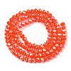 Electroplate Glass Beads Strands EGLA-A034-P8mm-B23-2