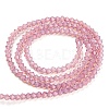 Baking Paint Transparent Glass Beads Strands DGLA-F029-J2mm-04-3