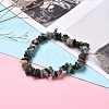 Natural Mixed Stone Chip Beaded Stretch Bracelets for Girl Women BJEW-JB06647-4