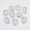 Brass Micro Pave Cubic Zirconia Charms KK-A144-055P-1
