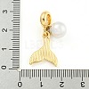 Rack Plating Alloy Pave Rhinestone Fishtail European Dangle Charms FIND-B034-22G-02-3