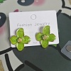 Alloy Enamel Stud Earrings with Brass Earring Pins FS-WGE19F2-09-1