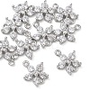 SHEGRACE Brass Pave Clear Cubic Zirconia Connector Charms XGRQ7H576-954P-1