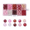 10 Colors Spray Painted Crackle Glass Beads CCG-X0010-01-8mm-1