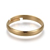 Adjustable 201 Stainless Steel Plain Band Rings STAS-P249-25B-G-2