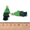 Polycotton(Polyester Cotton) Tassel Pendant Decorations X-FIND-T018-03-3