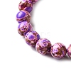 Dyed Natural Magnesite Beads Strands G-L617-D01-8mm-03-4