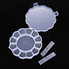 Sunflower Shape Transparent Plastic Storage Box CON-YWC0003-01-7