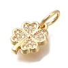 Brass Micro Pave Cubic Zirconia Pendants X-KK-Q001-12G-2