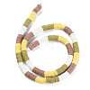 Fixed 4 Color Handmade Polymer Clay Bead Strands CLAY-S096-029D-2