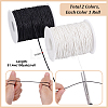2 Rolls 2 Colors Waxed Cotton Cords YC-PH0001-52C-2