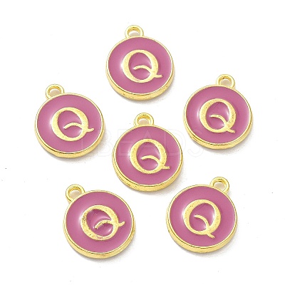 Golden Plated Alloy Enamel Charms ENAM-XCP0001-13Q-1