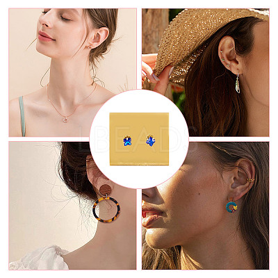 4 Colors Acrylic Single Earring Display Card ODIS-AR0001-05B-1