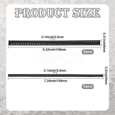 10Pcs 2 Styles Resin Firm Headband Non-slip Strip FIND-SP0020-61-1