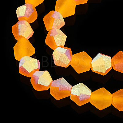 Imitate Austrian Crystal Bicone Frosted Glass Beads Strands EGLA-A039-T3mm-MB23-1