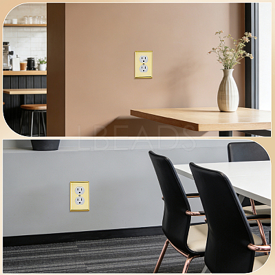 ABS Plastic Receptacle Outlet Wall Plate AJEW-WH0410-464A-01-1