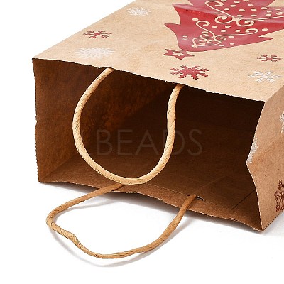 Christmas Theme Hot Stamping Rectangle Paper Bags LS-CARB-F011-02A-1