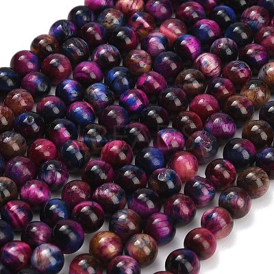 Natural Tiger Eye Beads Strands G-B133-A02-10mm-10-1