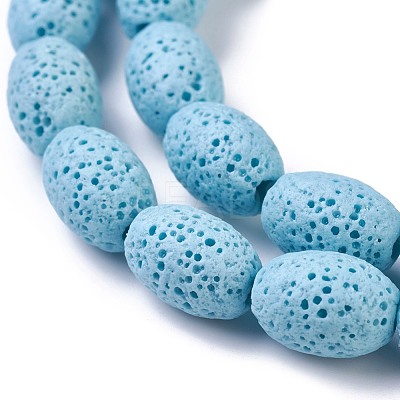 Natural Lava Rock Beads Strands G-F643-B-M-1