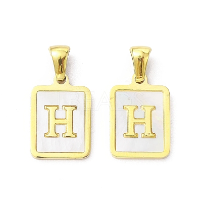 Ion Plating(IP) 304 Stainless Steel Pave Shell Pendants STAS-G327-01G-H-1