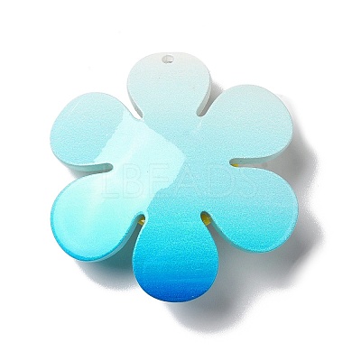 Acrylic Big Pendants with Glitter Powder MACR-M023-03E-1