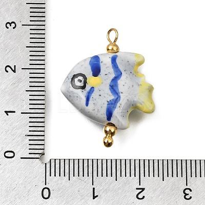 Ocean Themed Hand Painted Ceramic Porcelain Pendants PR-CBA0027-05G-01-1