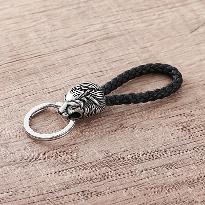 Braided PU Leather Keychains RE1354-1