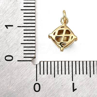 Brass Glass Charms KK-V011-35G-A-1
