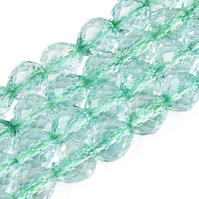 Crackle Transparent Glass Beads Strands GLAA-N068-04A-04-1