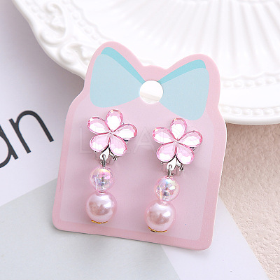 Alloy Plastic Clip-on Earrings for Kid WG21FF0-23-1