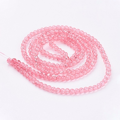 Crackle Glass Beads Strands X-CCG-Q001-4mm-03-1