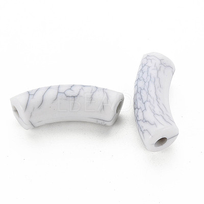 Opaque Crackle Acrylic Beads MACR-S372-001N-010-1