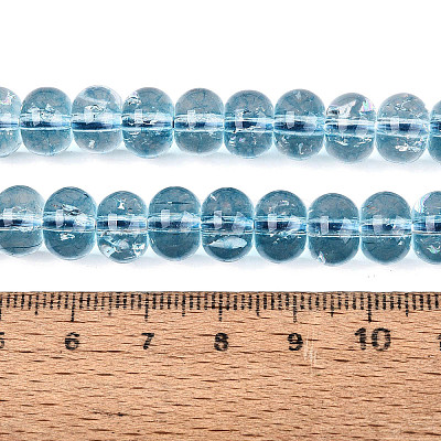 Crackle Transparent Glass Beads Strands GLAA-N074-02B-09-1