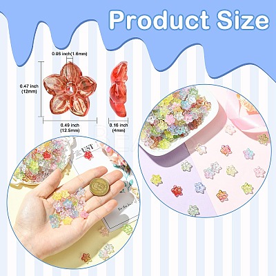 200Pcs Baking Paint Transparent Glass Beads GLAA-CJ0002-87-1