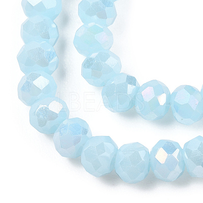 Electroplate Glass Beads Strands EGLA-A034-P2mm-B15-1